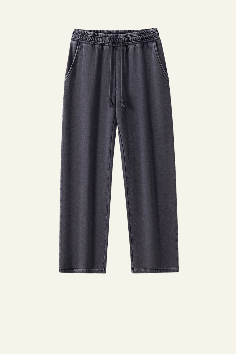 Men's Cotton Vintage Washed Straight Leg Pant
