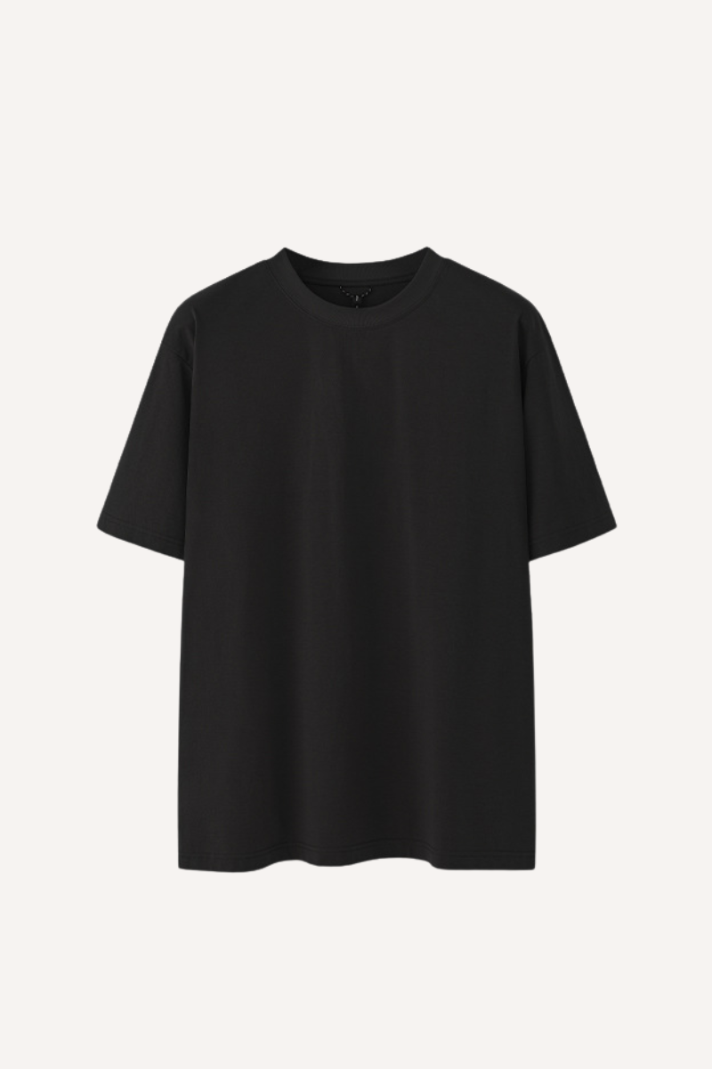 Men's Spring Summer Polyester Solid Crewneck Quick Dry Tee