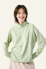 Women's  Lightweught Half-zipper Stand-collar Pullover
