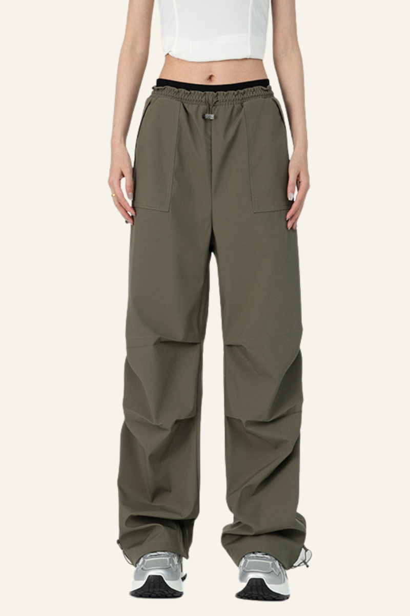 Women's Water-Resistant Breathable Pleated Lightweight Cargo Pants