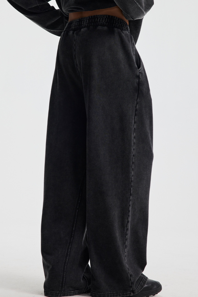 Men's Cotton Vintage-Distressed Raw-Edge Patchwork Pants