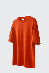 Men's Spring Summer 200g Cotton Solid Crewneck Oversized Tee