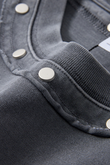 Men's Summer 285g Cotton Washed Rivet Ribbed Oversized Tee
