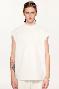 Men's Summer 230g Cotton High Neck Loose Tank