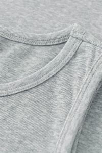 Women's Spring Summer Ribbed Crewneck Solid Tank Top