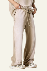 Men's Gradient-Colored Cotton Wide-Leg Pants.