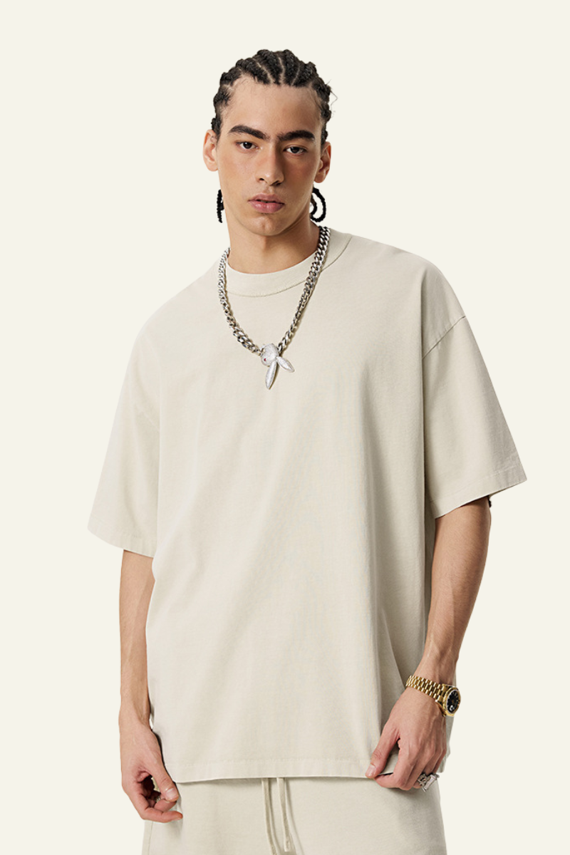 Men's Cotton Streetwear Washed T-Shirt