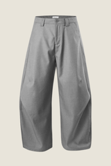 Men's 3D Curved Double Hem Back Pocket Wide Leg Cargo Pants