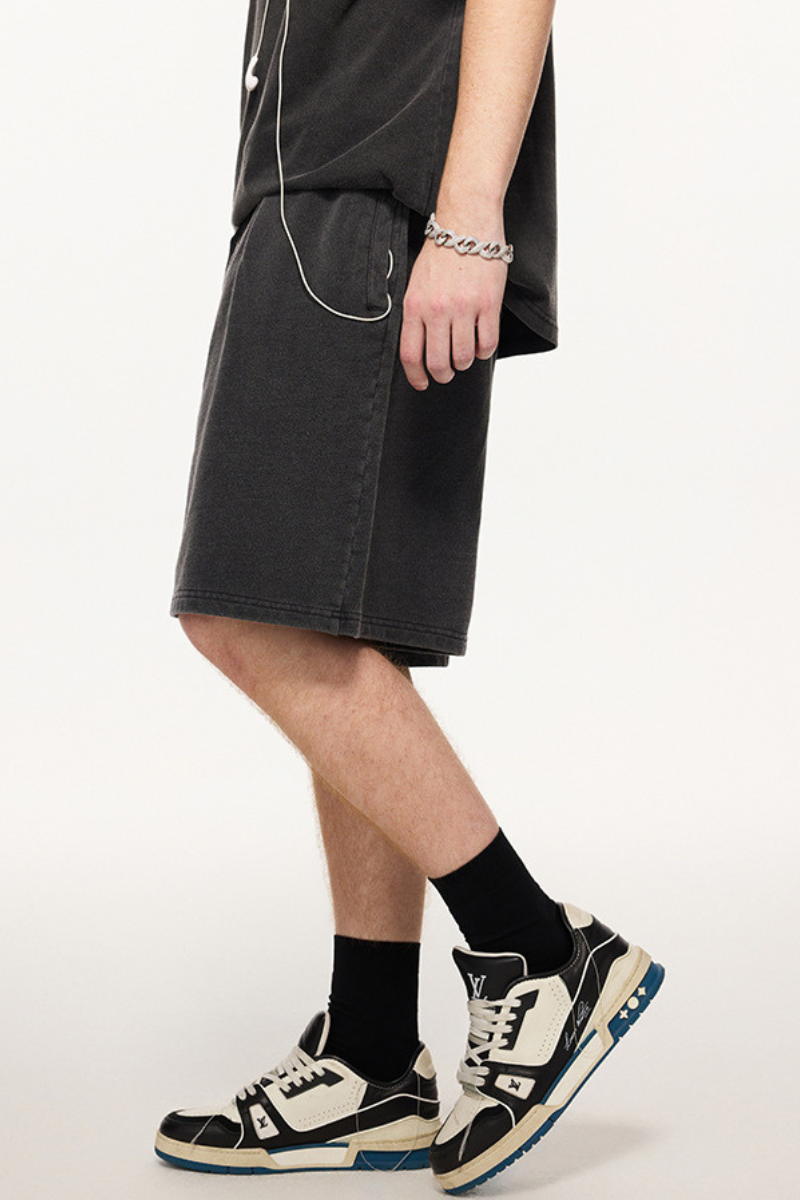 Men's Summer 320g Snow Wash Cotton Loose 5" Shorts
