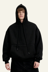 Men's Streetwear Fleece-lined Front Pocket Hoodie
