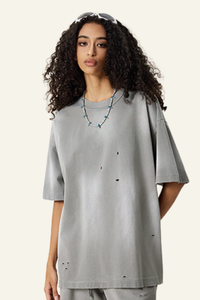 Women's Streetwear Vintage Gradient Cotton T-shirt