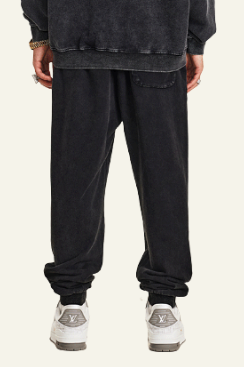 Men's Vintage Washed Cotton Cuffed Sweatpants