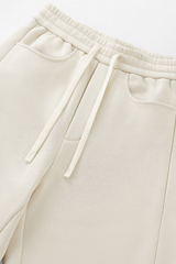 Men's Streetwear Double-pleated Curved  Pants