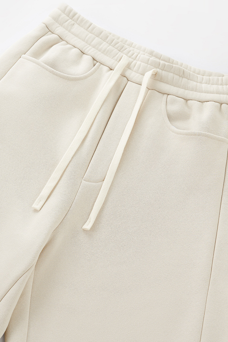 Men's Streetwear Double-pleated Curved  Pants
