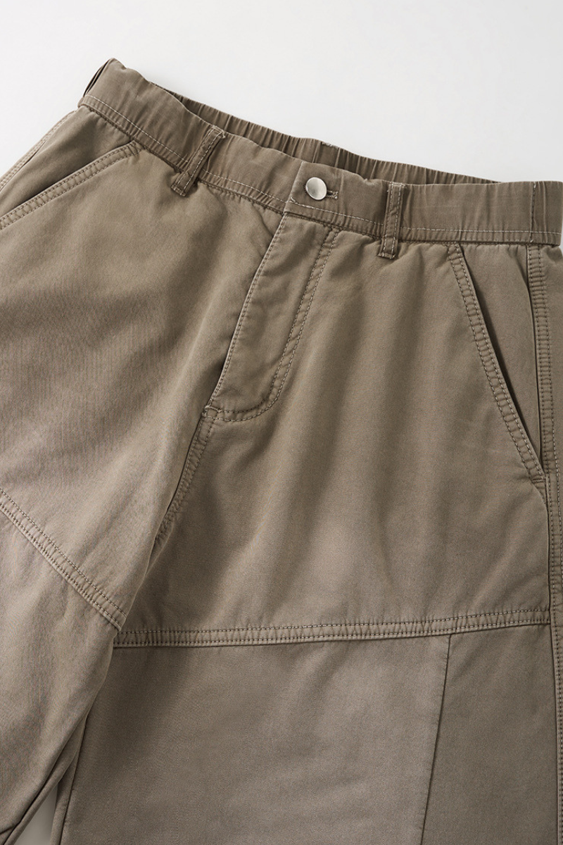 Men's Washed  Vintage Fleece-Lined Casual Pants.