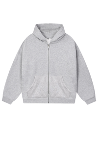 Men's Spring Summer 360g Solid Terry Zip Hoodie