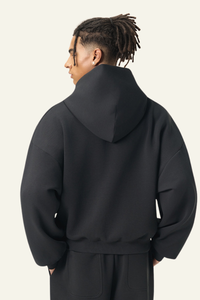 Men's Streetwear Cropped Drop-Shoulder Hoodie