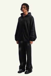 Men's Streetwear Cotton Set:Hooded Jacket And Sweatpants