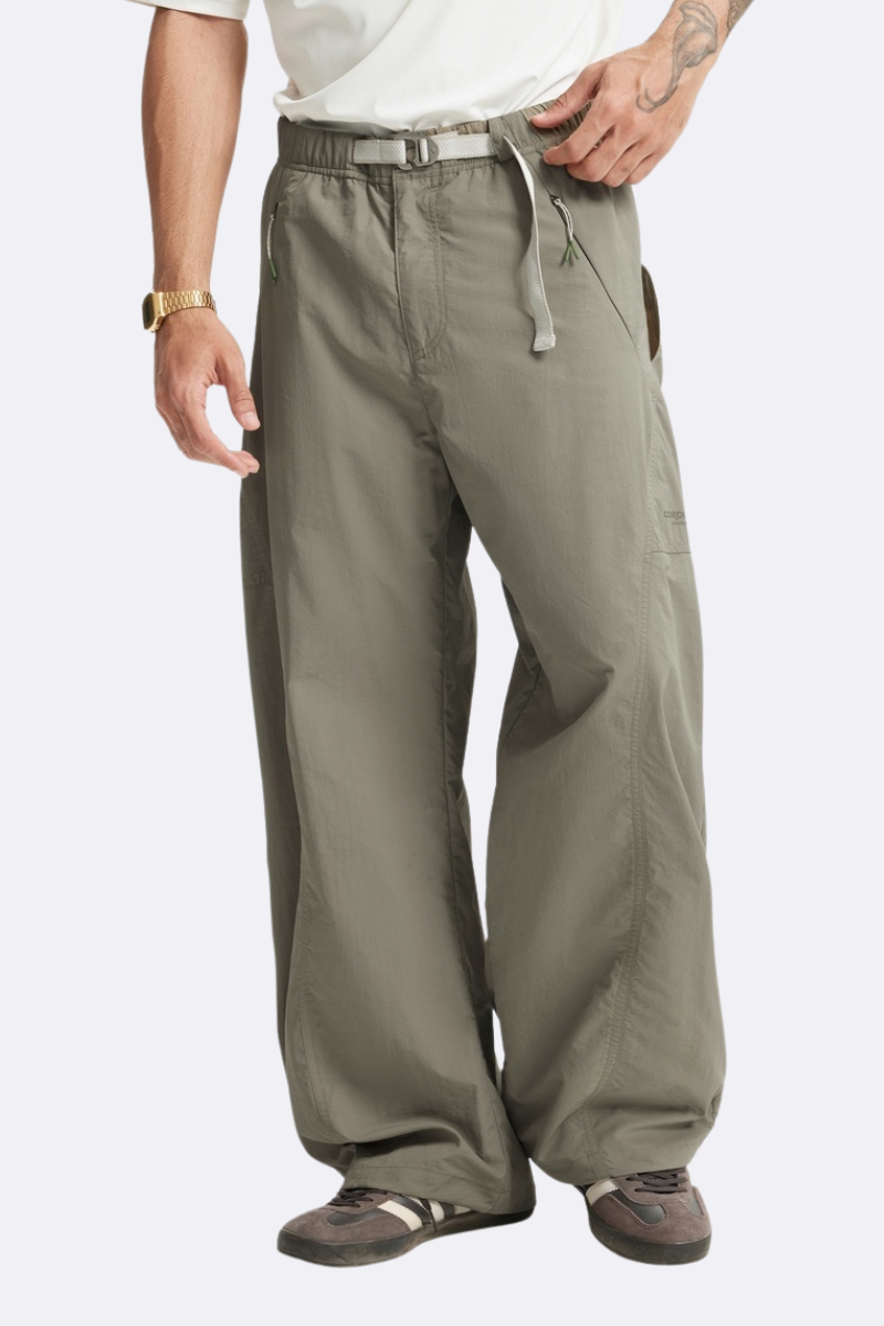 Men's 3D Cut Secure Zip Waterproof Drawstring Cargo Pants