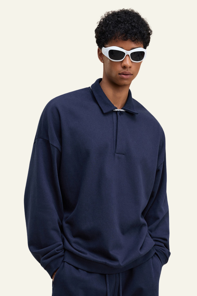 Men's Stand-Collar Pullover Hoodie