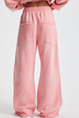 Men's Streetwear Washed Distressed Fleece-Lined  Pants