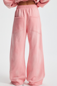 Men's Streetwear Washed Distressed Fleece-Lined  Pants