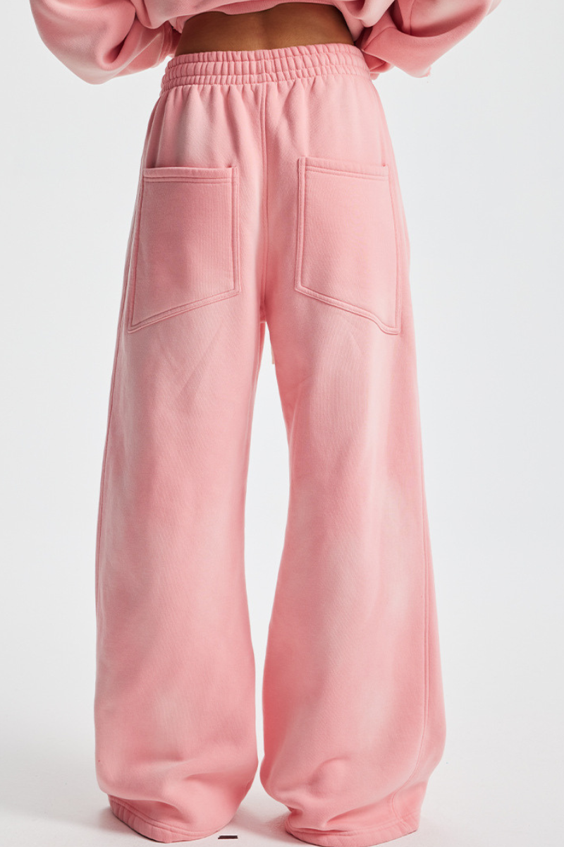 Men's Streetwear Washed Distressed Fleece-Lined  Pants
