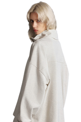 Women's Summer 450g Half Zip Raw Edge Stand Collar Set