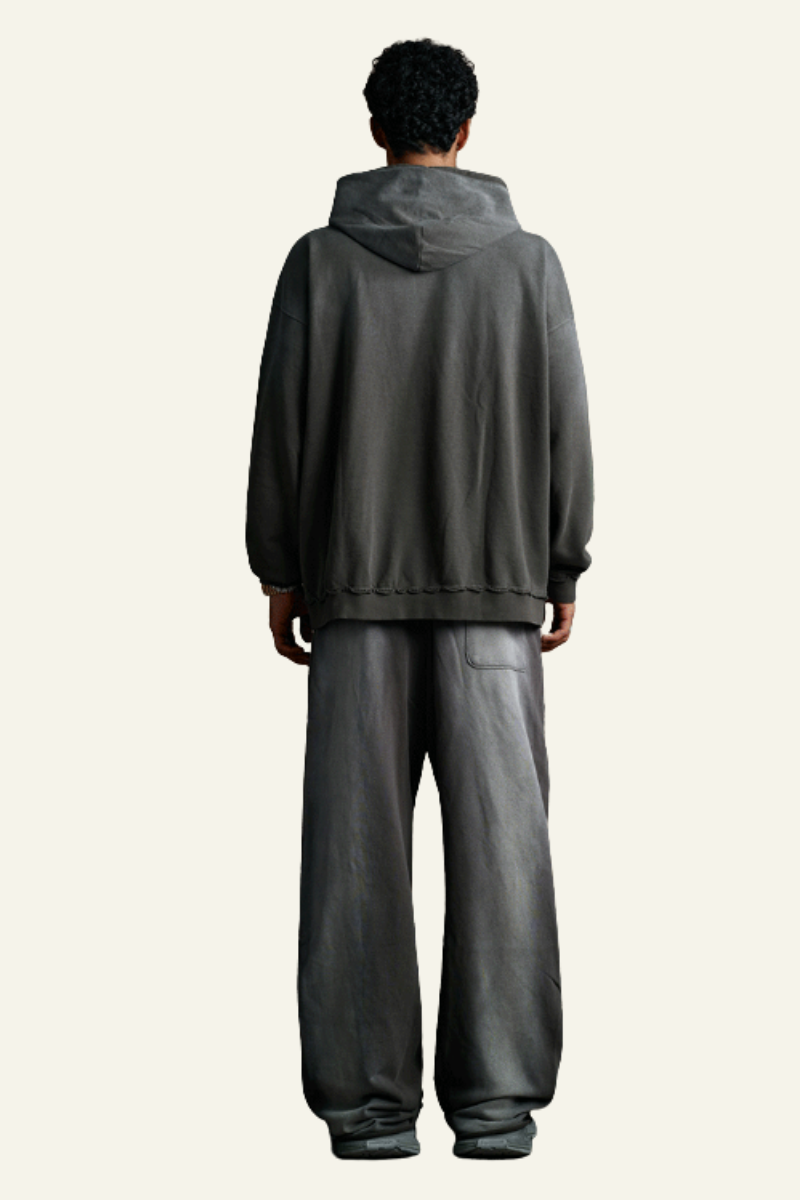 Men's Cotton Gradient Color Set:Hoodie And Casual Pants