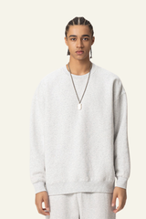 Men's Washed Distressed Solid Pullover