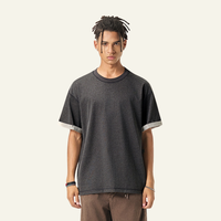 Men's Color-blocked Base Layer Short-sleeved T-shirt