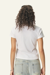Women's Straight-shouldered spicy short-sleeved T-shirt