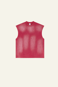 Women's Oversize Vintage Gradient Cotton Sleeveless T-shirt