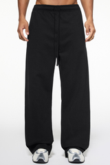 Unisex Summer 450g Elastic Drawstring Straight Pants