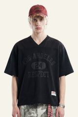 Men's Cotoon Streetwear  Faux Embroidery T-shirt