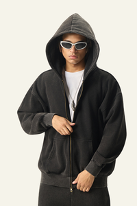 Men's Streetwear Fleece-Lined Hooded Jacket