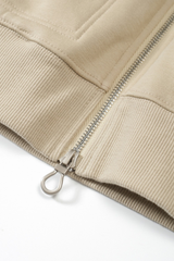 Men's Streetwear Stand Collar Fleece-lined Jacket