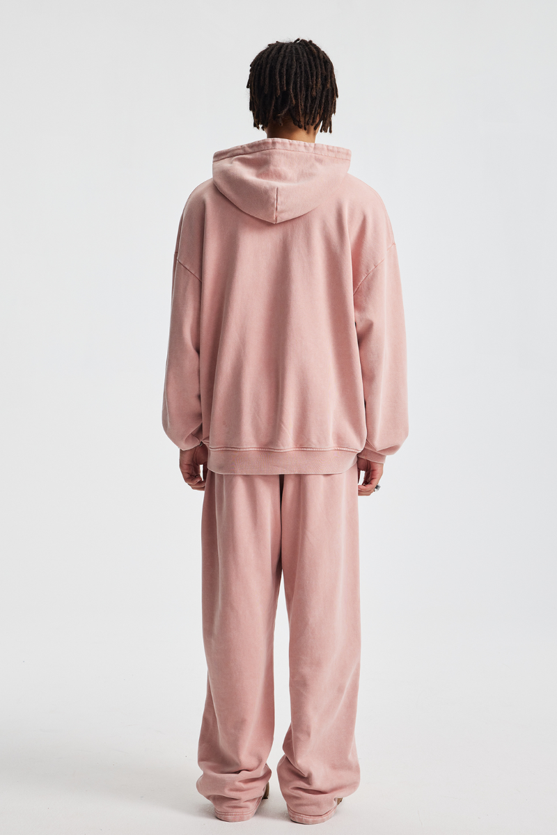 Men's Cotton Streetwear Set:Full Zipper Hooded Jacket  And Sweatpants