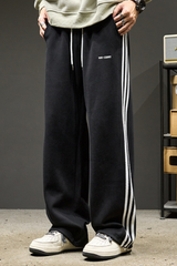 Unisex Spring Summer Heavy Side Stripe Drawstring Pants