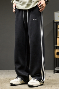 Unisex Spring Summer Heavy Side Stripe Drawstring Pants