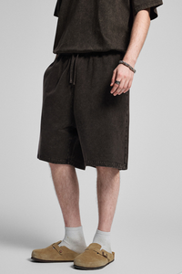 Men's Summer 320g Washed Batik Loose 9 Color Shorts