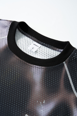 Men's Streetwear Mesh Breathable Printed T-shirt