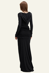Women's Slim Fit Set:Long Seelve Top & Maxi Skirt