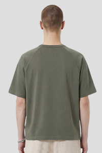 Men's 300g Cotton Raglan Stitch Texture Tee