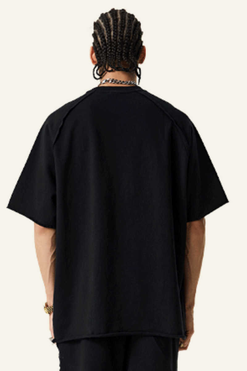 Men's Washed Wax-Dyed Cotton T-shirt.