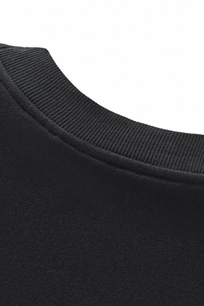 Men's Streetwear Side-Seamed Fleece-lined Pullover