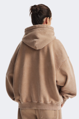 Women's Streetwear Vintage Washed Front Pocket Hooded
