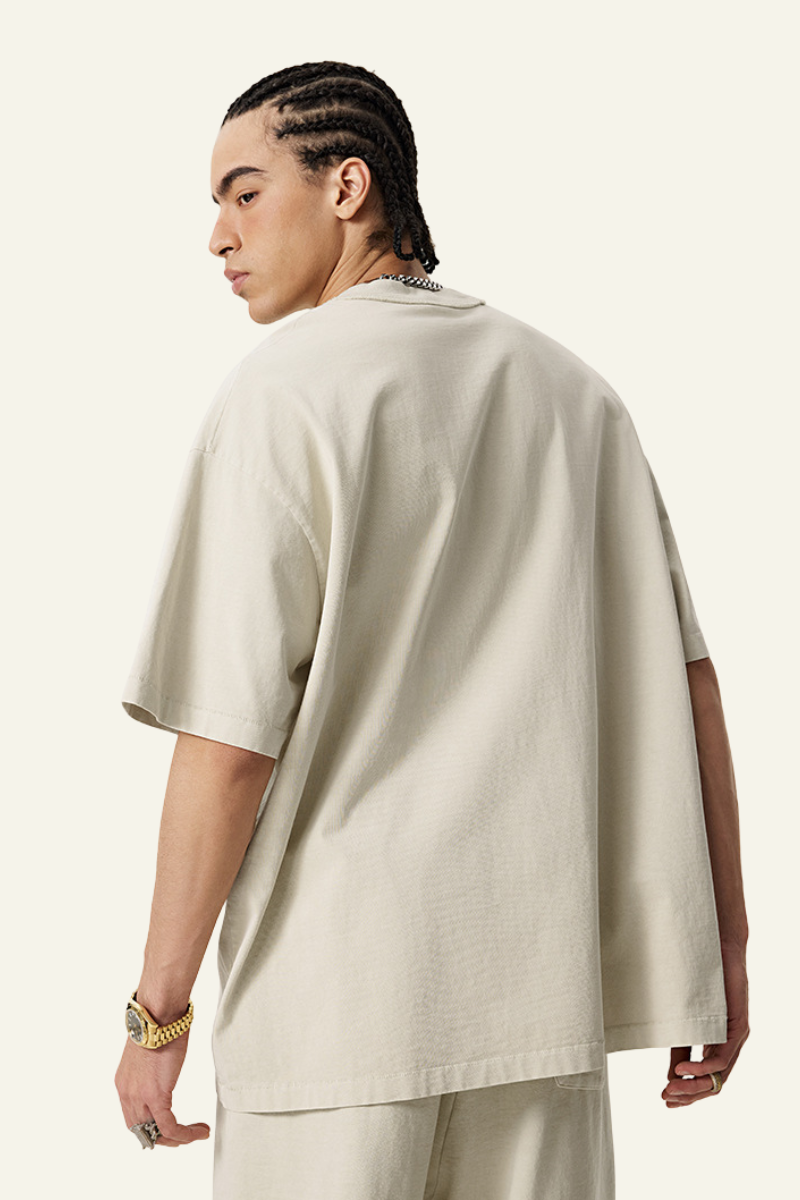 Men's Cotton Streetwear Washed T-Shirt