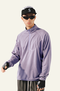 Men's Lightweught Half-zipper Stand-collar Pullover