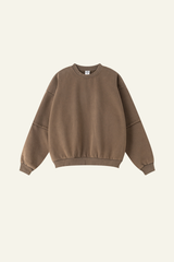 Men's Streetwear Washed Patchwork Pullover